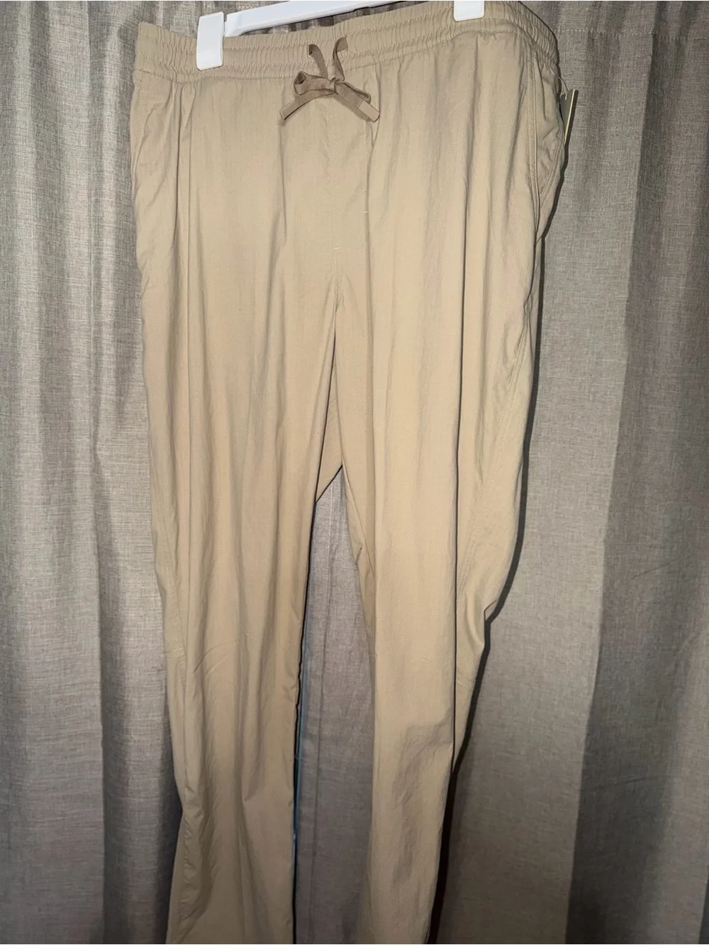 All in Motion Men’s Large Ripstop Jogger Pants Khaki Drawstring Lightweight NWT
